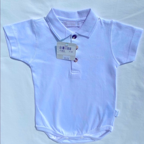 NWT Mini Mimo Unisex Baby One Piece White Medium - Picture 1 of 6